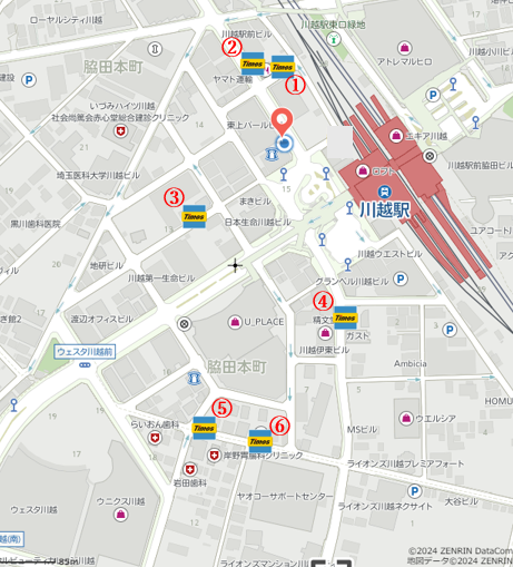 グリーン歯科・矯正歯科　川越院の提携駐車場